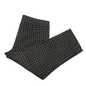 Hilary Radley Capri Pants Womens Size 10 Black White Pattern Pockets